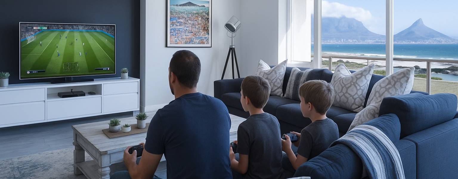 famiglia gioca ai videogiochi